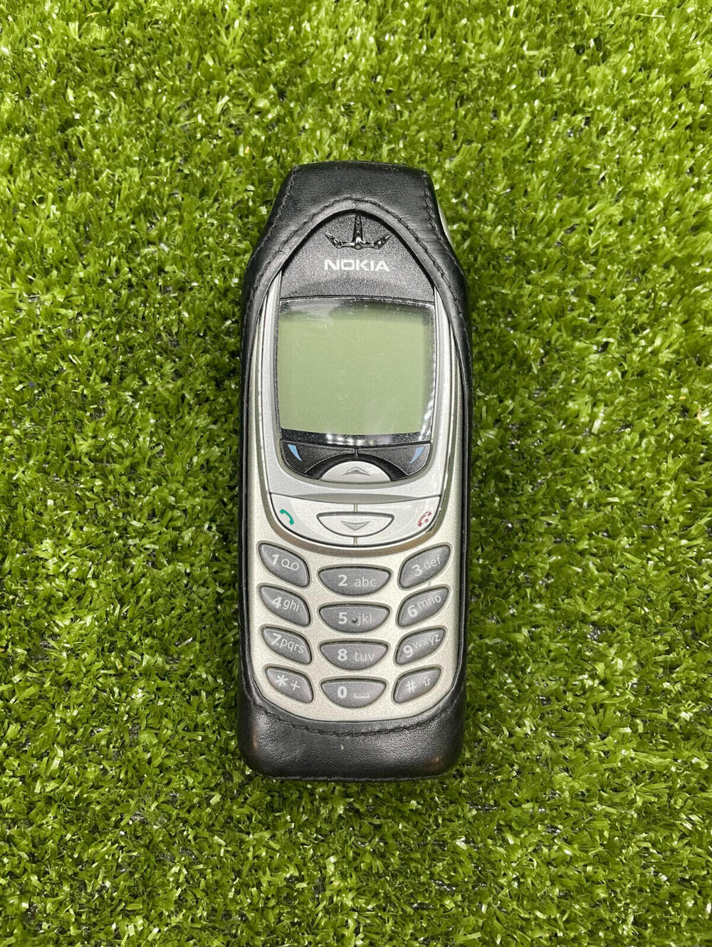Nokia 6360 Vintage Cell Phone w/ BLB-3 Battery & Leather Case Tested